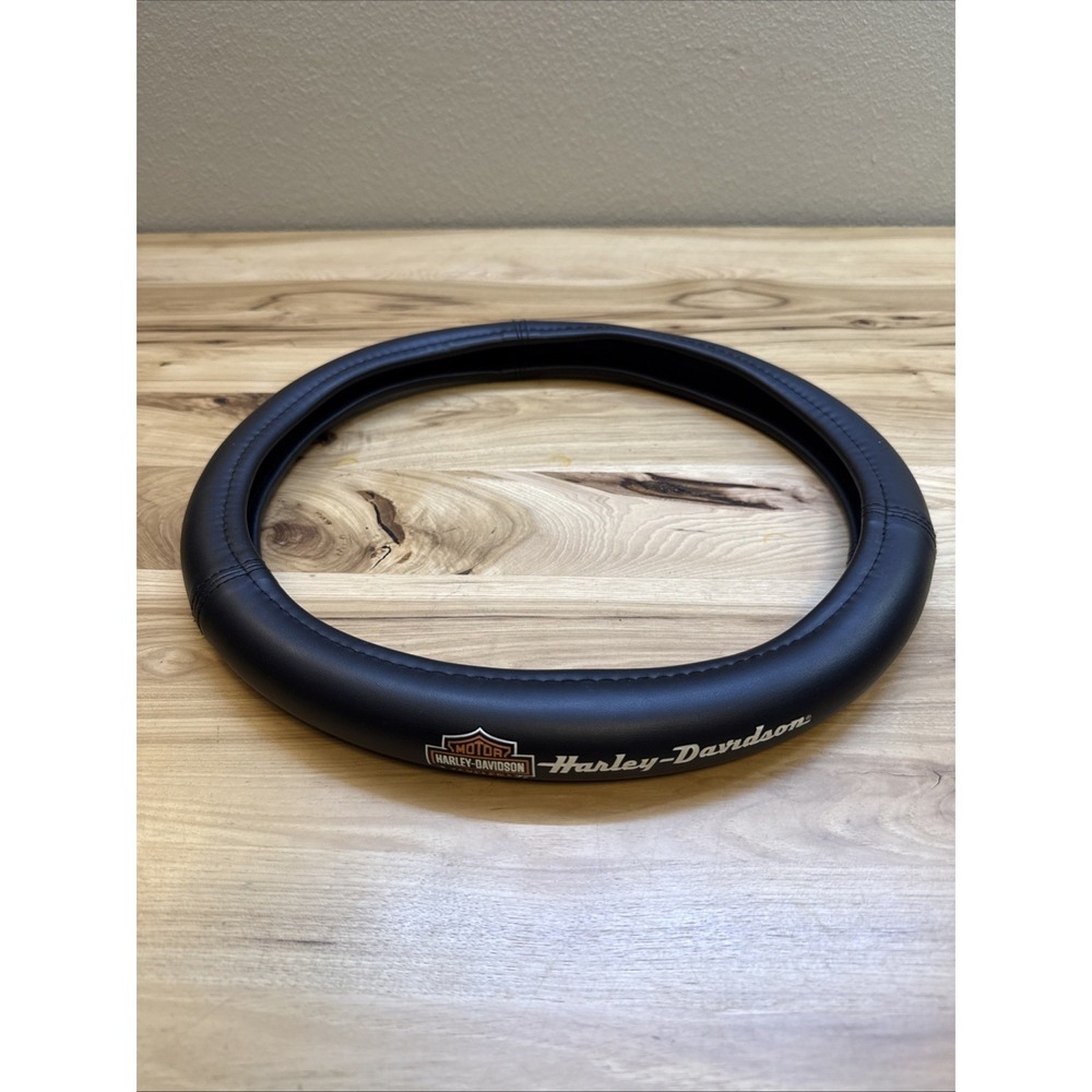 Harley Davidson Steering Wheel Cover 15" - Black